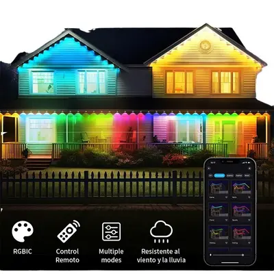 Intelligente LED-Bluetooth-Außenlichterkette APP-Steuerung wasserdicht bunt