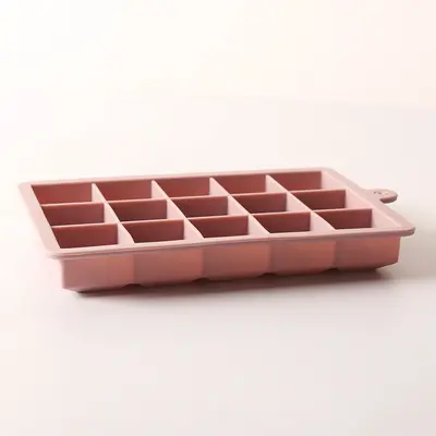 Wholesale 15-compartment ice box with lid, food-grade home type ice tray, 24-compartment square ice cube mold, silicone ice cube mold - 8