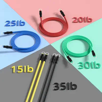 11-Piece Fitness Resistance Band Set, Adjustable - 3