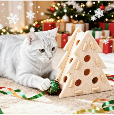 Moving Cat Toy Ball with Bell, Hollow Self-Play Interactive Design - 11