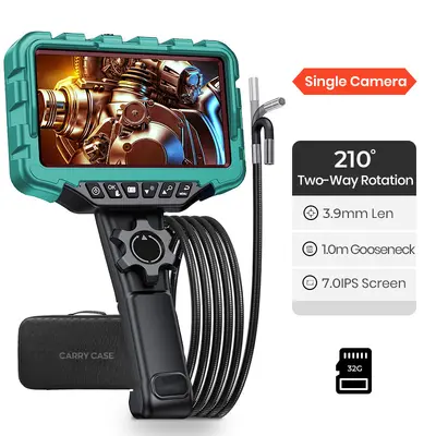 Industrial endoscope, dual lens, 360° rotatable, 7 inch screen, HD - 11