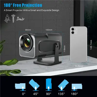 Amazon Best Seller HY320 Mini Projeksiyon Cihazı 720P Telefon Kablosuz Ekran Yansıtma Projektör Küçük Projeksiyon Cihazı