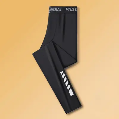 Men's Running Compression Basketball Tights, Fleece-Lined Fall Winter Training Pants - 6
