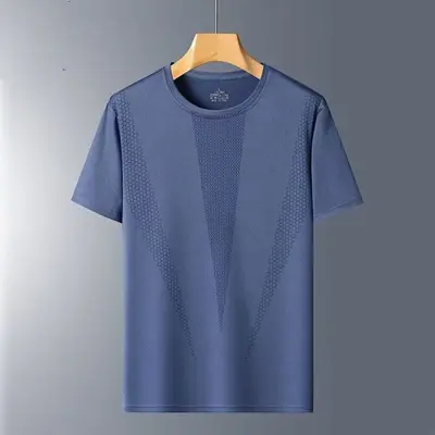 Men's Loose Quick-Dry Breathable Mesh Sports T-Shirt, Short Sleeve