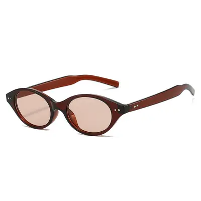 Women's Cat-Eye Sunglasses, Small Round Retro Frame - 5