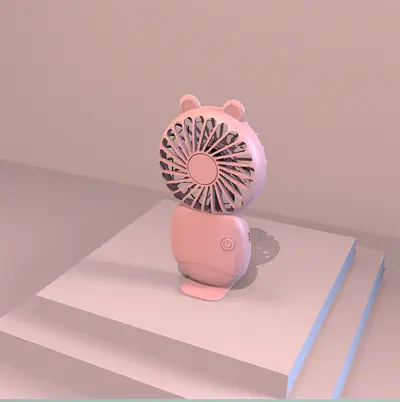 2025 yeni el tipi klima fanı usb şarjlı küçük fan taşınabilir mini yurt masası sessiz logolu - 12