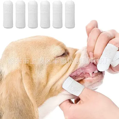 Hundezahnbürste, Zahnreinigungsfingerzahnbürste, Katzenfingerzahnbürste, geeignet für Hunde- und Katzenzahnreinigung, bequem und langlebig