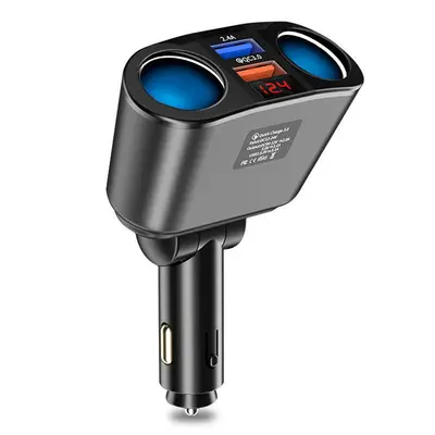 Araç şarj cihazı bir ila iki çakmak süper hızlı şarj araç adaptörü araç şarj cihazı QC3.0 hızlı şarj USB