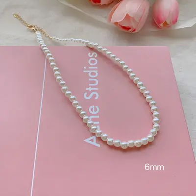 French Luxury Faux Pearl Necklace for Women ins High-End Elegant Versatile Collarbone Chain Trendy Neck Chain - 8