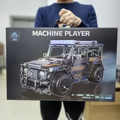 Pull-Back Building Block Off-Road Sports Car Assembly Model for Boys, Gift Box - 2