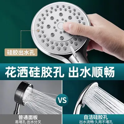 Classic Handheld Shower Head, Extra-Thick Holes, High Flow, Non-Pressurized - 5