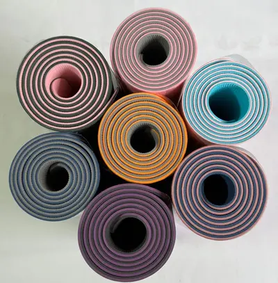 TPE Two-Color Yoga Mat, Thick Extra-Large, Non-Slip - 7