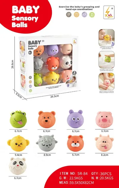 Tier-Quetschball für Babys, weich und sicher - 7