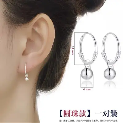 S999-Silber-Zirkonia-Ohrringe, minimalistisches Design - 10