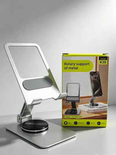 跨境全金属手机支架可折叠旋转便携抖音桌面平板手机支撑架礼品 - 8