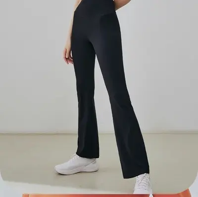 Geniş Yoga Pantalonu Kadın, Yüksek Elastik Naylon