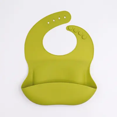 Silikon-Esslätzchen für Babys, Lebensmittelqualität, Silikon-Sabberlätzchen für Babys, einfarbig, leicht zu reinigen, Kinderlätzchen aus Silikon - 8