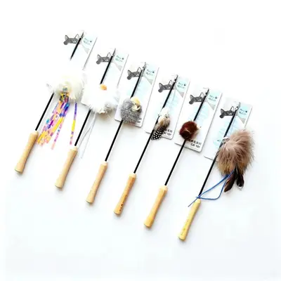 Three-Section Telescopic Cat Feather Wand with Bell - 6