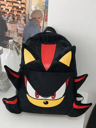 Dark Sonic Rucksack Paar Cartoon Schulrucksack Damen Schüler Große Kapazität Reiserucksack Herren - 2