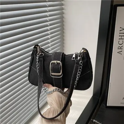 Kleine quadratische Damenhandtasche mit Kettenriemen, Leichtluxus-Optik, Herbst 2025 - 6