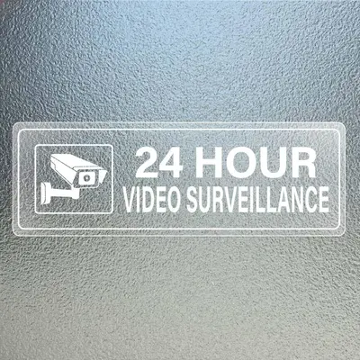 Şeffaf su geçirmez CCTV kamera uyarı etiketi