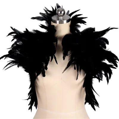 Sexy Feather Cape with Tie Straps for Party and Festival Costume - 9