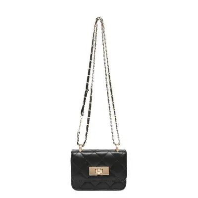 Damenhandtasche mit Kettenverschluss, kleine Umhängetasche, silberfarbene Tasche, Rauten-Steppung, beliebte Damenhandtasche, Mini-Schultertasche mit quadratischem Schnitt