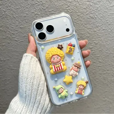 适用苹果18promax手机壳iphone17滴胶卡通星星人16pro新款X保护套