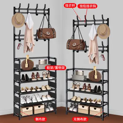 Metal Shoe Rack and Multifunctional Coat Stand, Modern Home Storage Rack