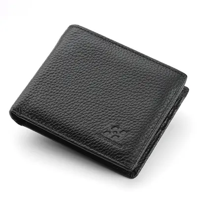 Men's Genuine Leather Short Wallet, Horizontal, Multi-Card Slots - 5