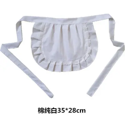 Children's Apron, White Cotton, Half-Length Sleeveless, Princess Style - 9