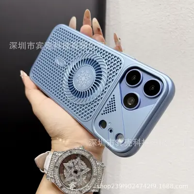 iPhone 17 Pro Max case, honeycomb cooling, mesh pattern, soft touch - 7
