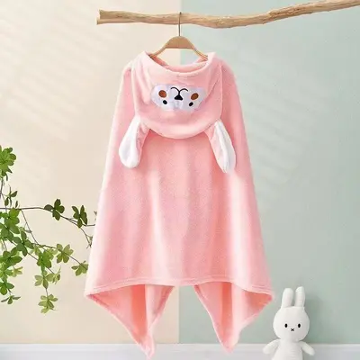 Baby and Kids Hooded Bath Towel for Boys, Autumn and Winter, Class A