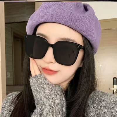 Polarisierte Sonnenbrillen für Damen 2023 neuer eleganter quadratischer Rahmen natürlicher Look beeindruckender Stil Sommer - 4