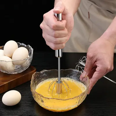 Edelstahl-Handschneebesen manuell halbautomatisch für zu Hause, Salatcreme-Mixergerät Küchen-Eiermixer Großhandel