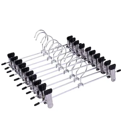 Sınır ötesi pantolon klipsleri, dikişsiz ve kaymaz, ev silikonu kalınlaştırılmış etek klipsleri, metal kurutma pantolon klipsleri, elbise askıları, elbise askıları