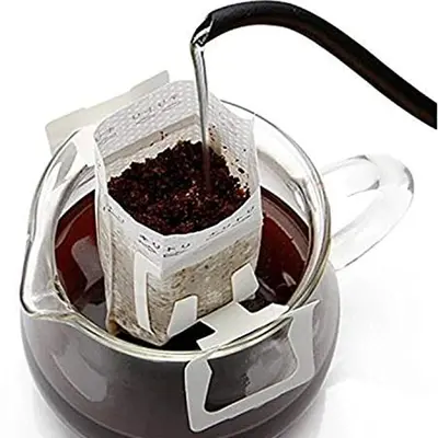 Single-Use Hanging Ear Coffee Filter Bag, Conical