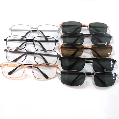 Manufacturer's ready-stock new high-resolution glass sunglasses fashion men and women sunglasses glass eyewear K-801