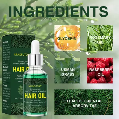 Platycladus Leaf Hair Care Essential Oil, for Tough and Dense Hair, Anti-Tangle - 5