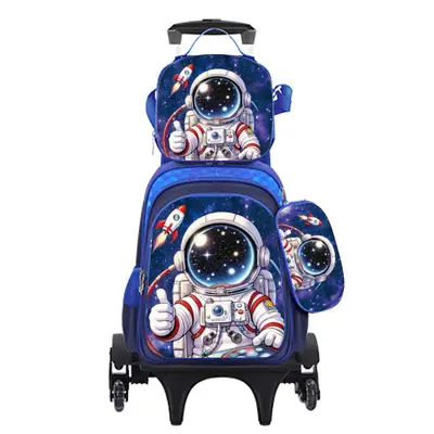 Trolley Schoolbag for Ages 6-12, 3D Hard Shell, 3-Piece Set - 11