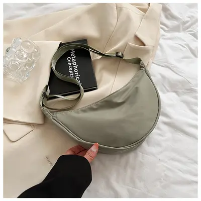 Kadınlar için naylon crossbody çanta 2024 yeni moda hamur tatlısı çanta hafif spor tarzı küçük omuz çantası koltuk altı omuz çantası Çantalar - 10