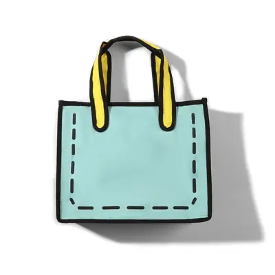 Large Canvas Tote Bag, Japanese-Style Cartoon Print Single-Shoulder Bag - 5