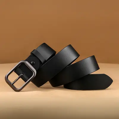 Men's New Style Top Grain Cowhide Belt with Japanese Buckle Genuine Leather High-end Business Versatile Casual Trendy Waistband