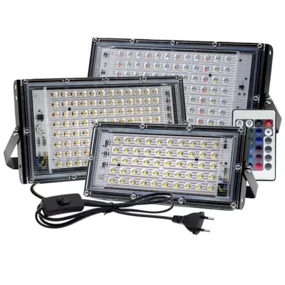 Sınır ötesi LED projektör 50W 100W dış mekan su geçirmez Avrupa fişli süper parlak projektör led spot