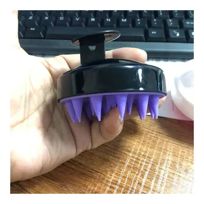 Silicone shampoo massage brush, soft rubber bristle scalp cleansing comb, dual-use dry and wet bath and shampoo brush, hair salon.