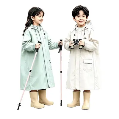 儿童雨衣男孩女孩小学生上学专用长款全身防暴雨带书包位宝宝雨衣 - 5