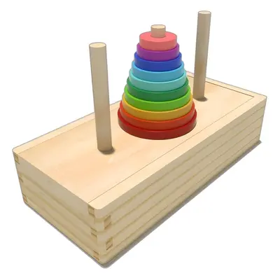 The manufacturer supplies wholesale ten-layer and eight-layer Tower of Hanoi early education children's educational thinking toys that can store the Tower of Hanoi
