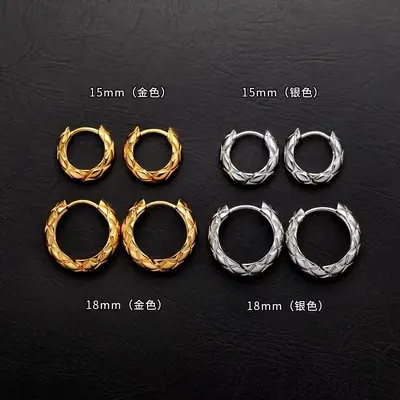925 silver round stud earrings - 4
