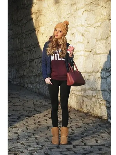 Polarlı dar form tayt, sonbahar-kış modeli, yüksek belli - 6
