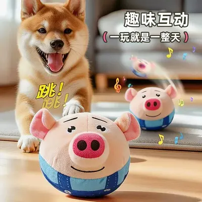 Electric Bouncing Ball Dog Toy with Sound - Durable - 5